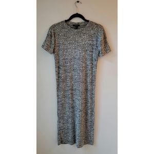 Forever 21 Knit High Neck Open Back Midi Dress